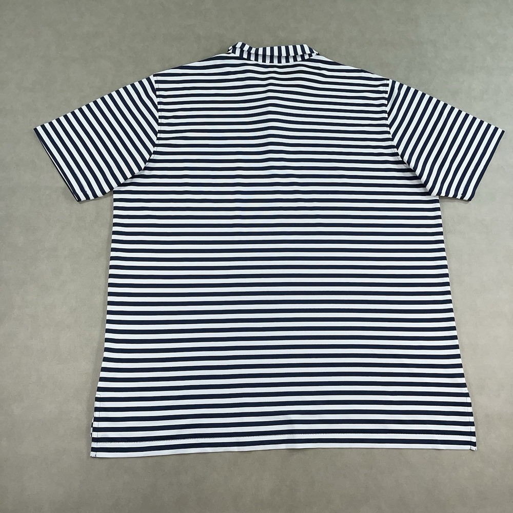 Peter Millar Summer Comfort Polo Mens 2XL Striped Blue Golf Performance Stretch - Picture 3 of 12